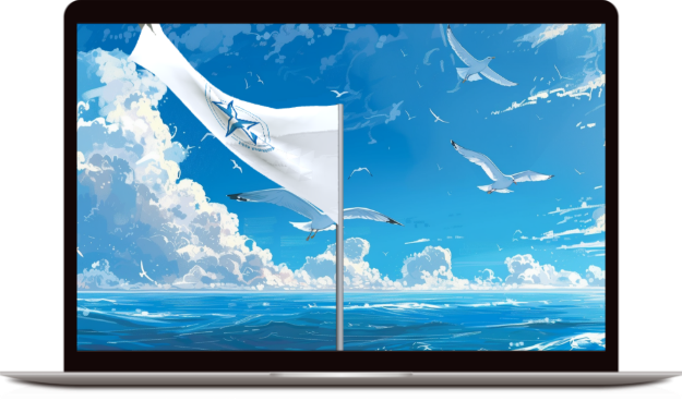 学園祭特設サイトのオープニング画面　海　コンセプト　船